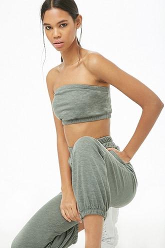 Forever21 Tube Top & Sweatpants Set