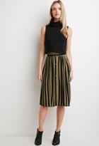 Love21 Striped Midi Skirt