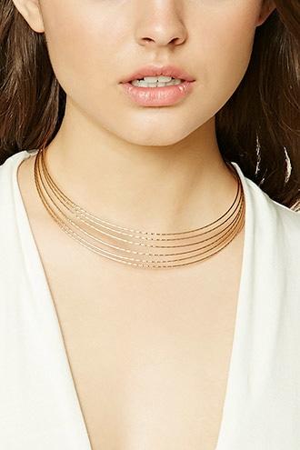 Forever21 Diamon- Cut Collar Necklace
