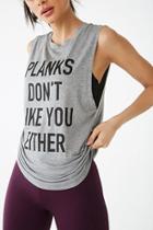 Forever21 Active Planks Graphic Muscle Tee