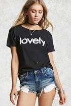 Forever21 Distressed Lovely Graphic Tee