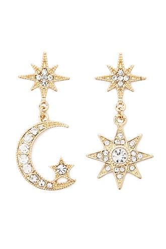Forever21 Moon & Stars Drop Earrings