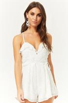 Forever21 Ruffle-trim Clip Dot Romper