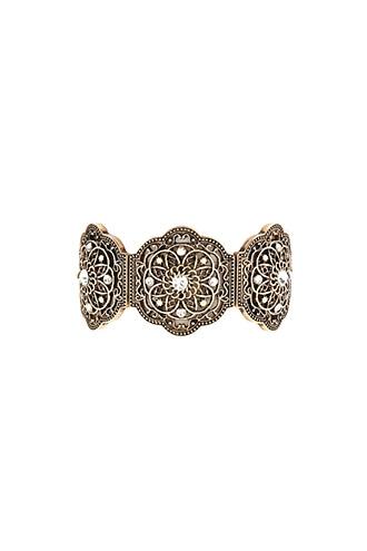 Forever21 Antique Gold Filigree Stretch Bracelet
