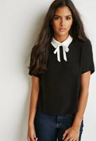 Forever21 Tie-neck Boxy Top