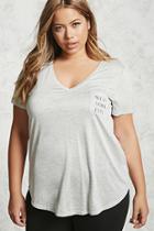 Forever21 Plus Size Ny Graphic Pocket Tee
