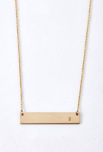 Forever21 Adorn512 Initial A Bar Necklace (gold)