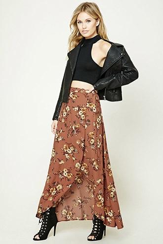 Forever21 Contemporary Floral Maxi Skirt