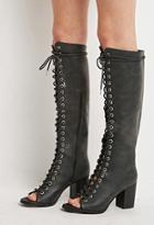 Forever21 Lace-up Over-the-knee Boots