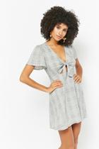 Forever21 Glen Plaid Tie-front Dress