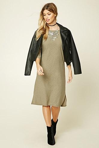 Forever21 Women's  Crisscross-back Shift Dress