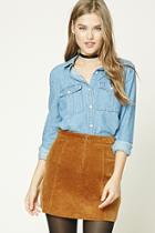 Forever21 Chambray Button-front Shirt
