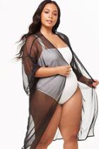 Forever21 Plus Size Mesh Kimono Swim Cover-up