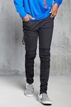 Forever21 Frayed Moto Slim-fit Jeans