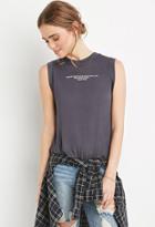 Forever21 Oscar Wilde Ribbed-trim Tank