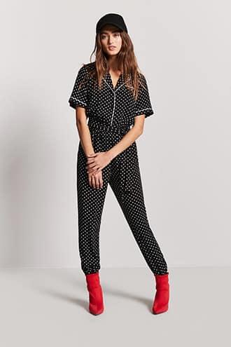 Forever21 Polka Dot Print Jumpsuit