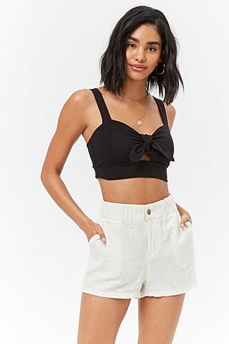 Forever21 Linen High-rise Shorts