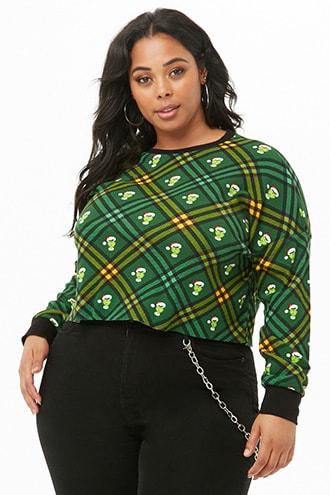 Forever21 Plus Size The Grinch Thermal Top
