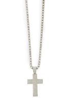 Forever21 Men Techno Pave Cross Necklace