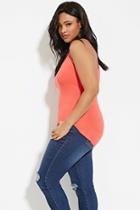 Forever21 Plus Women's  Coral Plus Size V-neck Cami