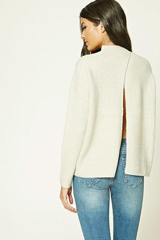 Love21 Women's  Beige Contemporary Dolman Sweater
