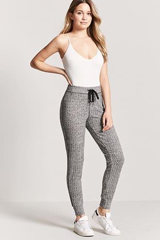 Forever21 Ribbed Drawstring Joggers