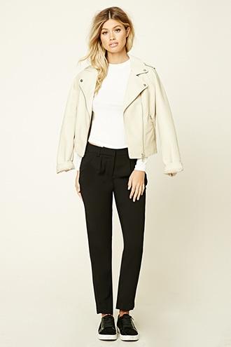 Forever21 High-waisted Crepe Pants