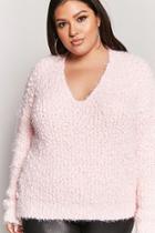Forever21 Plus Size Cutout Boucle Knit Sweater