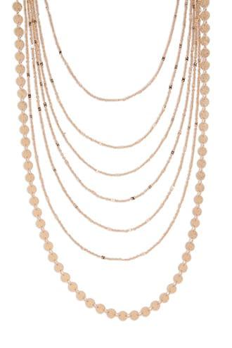 Forever21 Layered Disc & Cable Chain Necklace