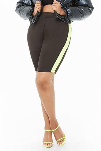 Forever21 Plus Size Striped Biker Shorts