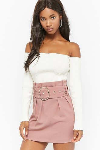 Forever21 Paperbag-waist Mini Skirt