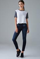 Forever21 Women's  Exposed Button High-waisted Skinny Jeans (dark Denim)