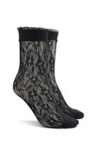 Forever21 Floral Lace Crew Socks