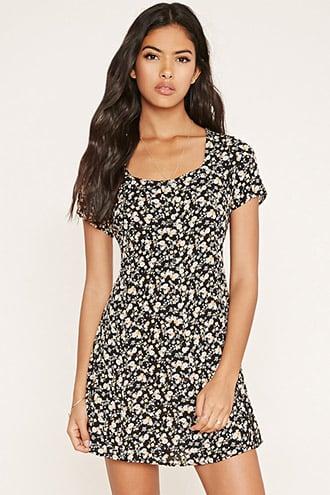 Forever21 Buttoned Floral Mini Dress