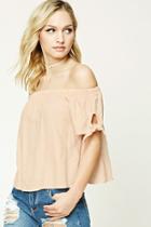 Forever21 Contemporary Knotted-sleeve Top