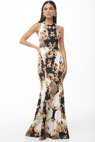 Forever21 Baroque Halter Gown