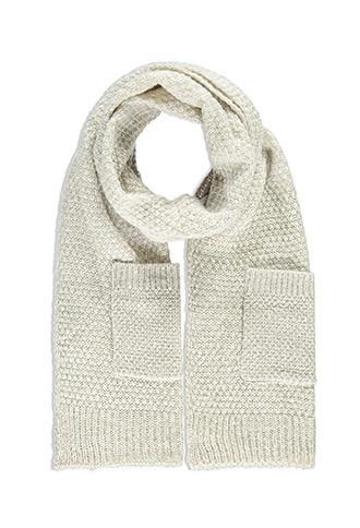 Forever21 Oatmeal & Cream Patch Pocket Scarf