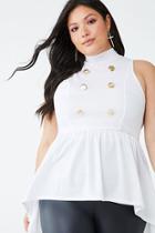 Forever21 Plus Size Double-breasted High-low Top
