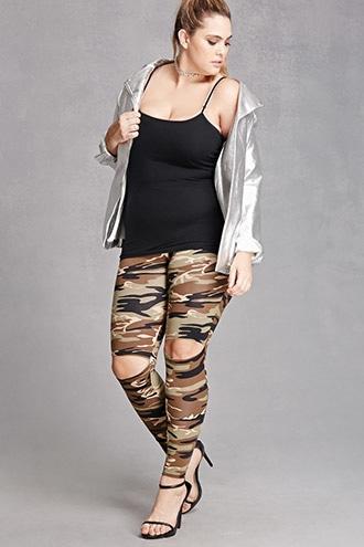 Forever21 Plus Size Camo Print Leggings