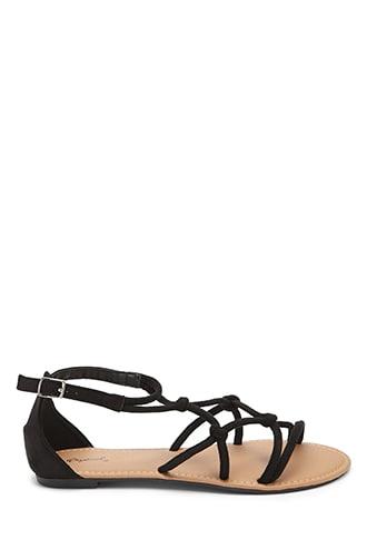 Forever21 Qupid Faux Suede Knotted Sandals