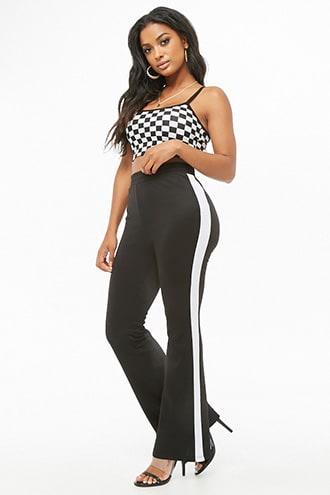 Forever21 Side-striped Flared Track Pants