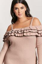 Forever21 Plus Size Ruffled Open-shoulder Top