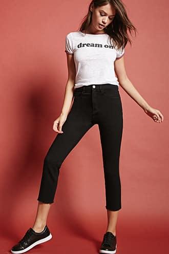 Forever21 Frayed Hem Skinny Jeans