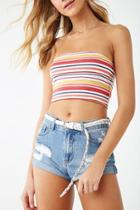 Forever21 Striped Cropped Tube Top