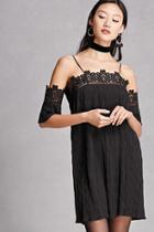 Forever21 Crochet Open-shoulder Dress