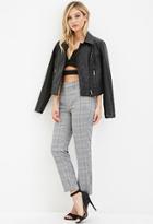 Forever21 Cuffed Glen Plaid Trousers