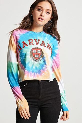 Forever21 Harvard Tie-dye Top