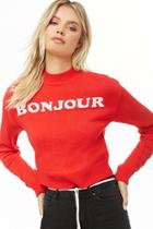 Forever21 Bonjour Graphic Sweater