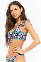 Forever21 Motel Floral Tie-front Bikini Top