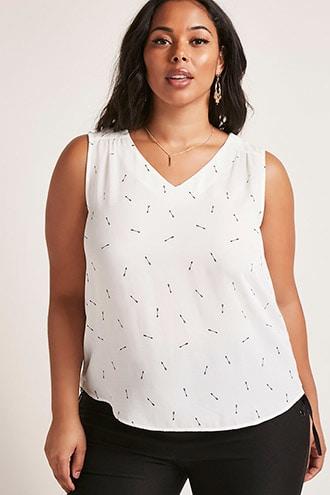 Forever21 Plus Size Arrow Print Top